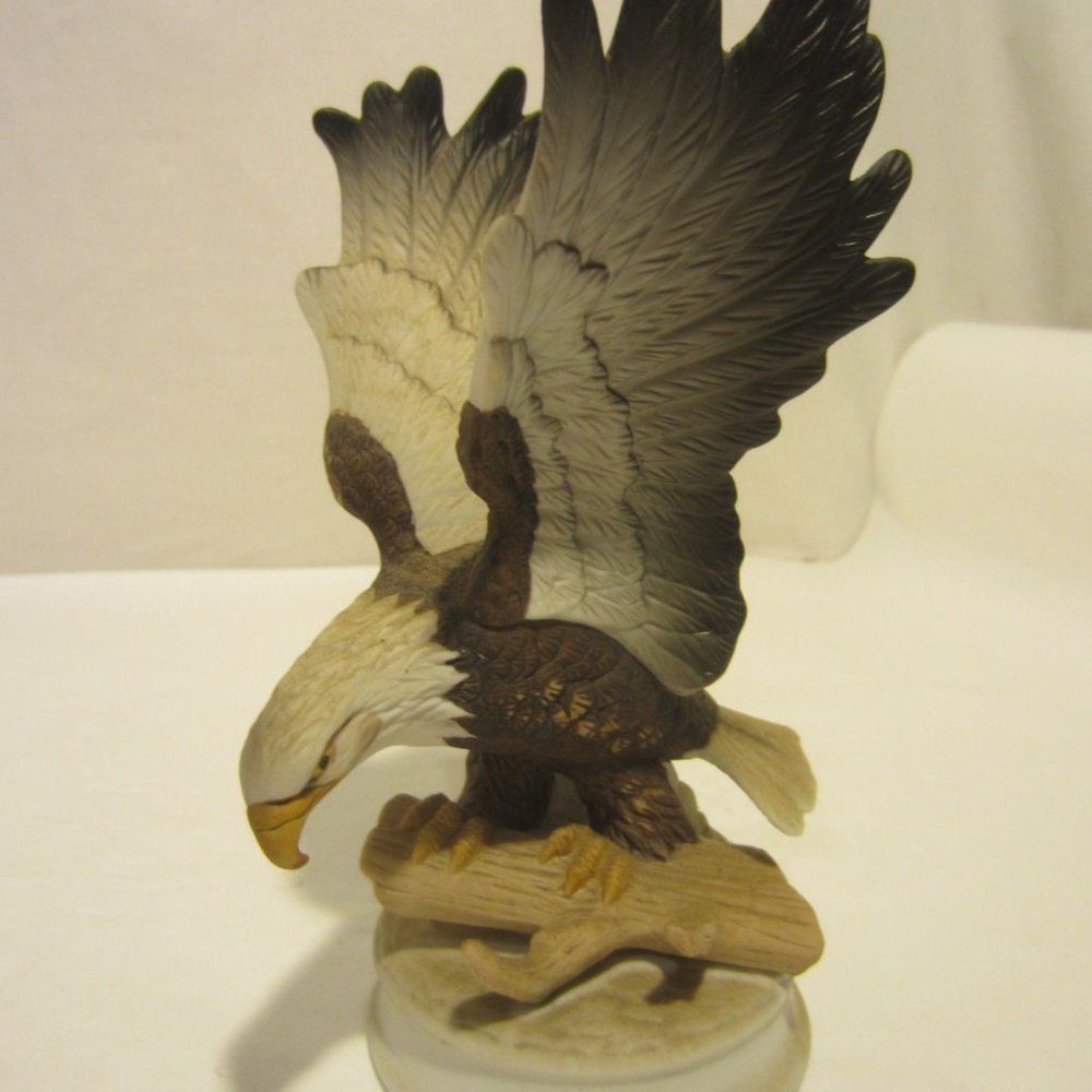 MEICO bald eagle porcelain figurine
